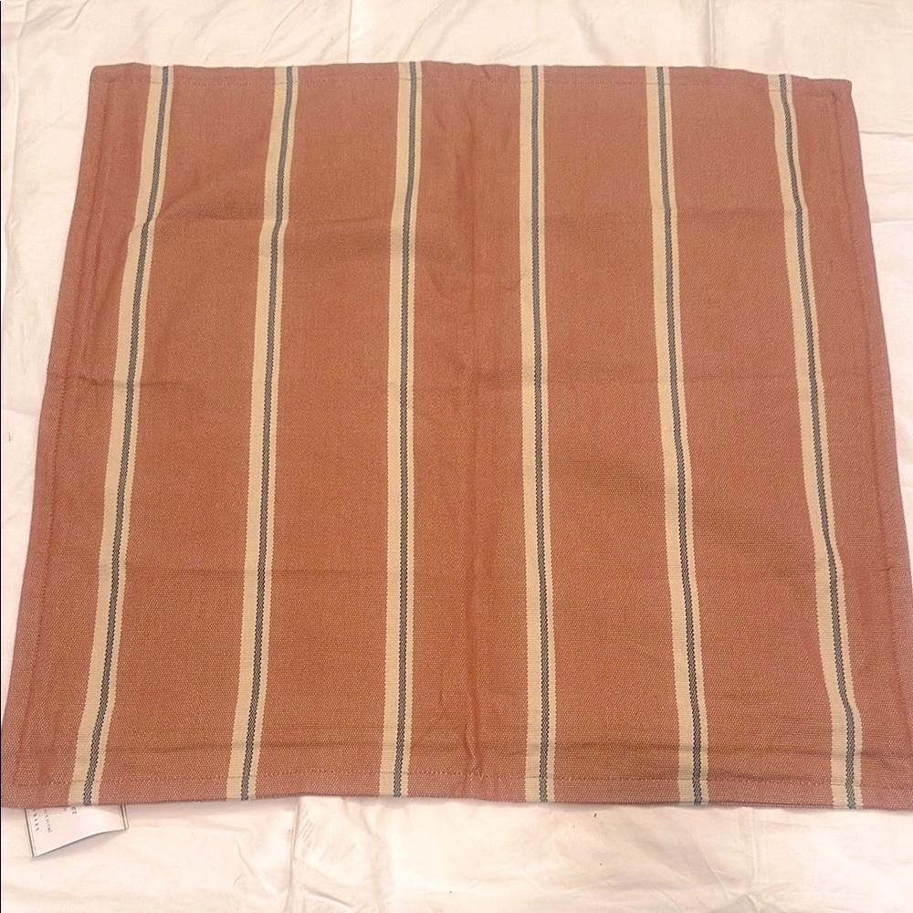 NWT Pottery Barn Malton Yarn-Dyed Striped Pillow Cover 20x20